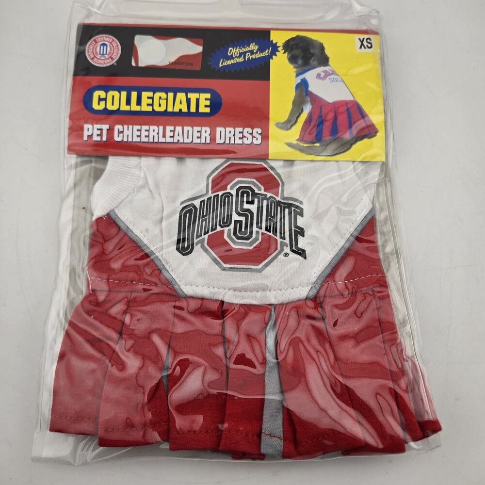 Pets First Ohio State Buckeyes NCAA Pet Cheerleader Dress Size XS New
